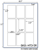  2.0 x 3.25 Rectangle Hang Tag Sheet (die-cut w...