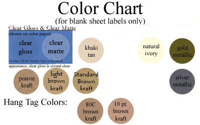 Fluorescent Color Chart