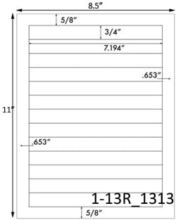 7.194 x 3/4 Rectangle White Label Sheet<BR><B>USUALLY SHIPS SAME DAY</B>