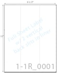 8 1/2 x 11 Rectangle Natural Ivory Label Sheet ...