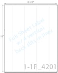 8 1/2 x 11 Rectangle Natural Ivory Label Sheet ...