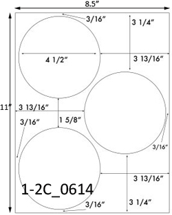 4 1/2 Diameter Round White Label Sheet<BR><B>USUALLY SHIPS SAME DAY</B>