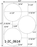 4 1/2 Diameter Round White Label Sheet<BR><B>US...