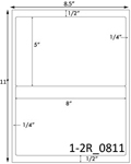 8 x 5 Rectangle  White Label Sheet<BR><B>USUALLY SHIPS SAME DAY</B>