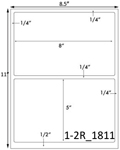 8 x 5 Rectangle  White Label Sheet<BR><B>USUALL...