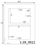 6 x 4 Rectangle White Label Sheet<BR><B>USUALLY SHIPS SAME DAY</B>