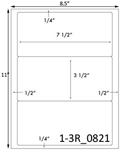 7 1/2 x 3 1/2 Rectangle  White Label Sheet<BR><B>USUALLY SHIPS SAME DAY</B>