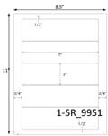 7 x 2 Rectangle Water-Resistant White Polyester Laser Label Sheet<BR><B>USUALLY SHIPS SAME DAY</B>