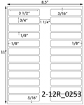 3 1/2 x 3/4 Rectangle  White Label Sheet<BR><B>USUALLY SHIPS SAME DAY</B>