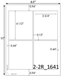 3 3/4 x 4 1/2 Rectangle White Label Sheet<BR><B>USUALLY SHIPS SAME DAY</B>