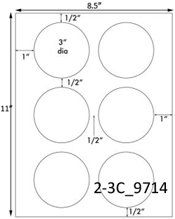 3 Diameter Round Clear Gloss Polyester Laser Label Sheet<BR><B>USUALLY SHIPS SAME DAY</B>