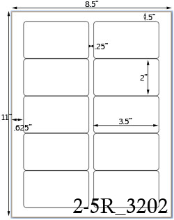 3 1/2 x 2 Rectangle Khaki Tan Label Sheet<BR><B>USUALLY SHIPS SAME DAY</B>