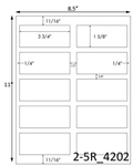3 3/4 x 1 5/8 Rectangle White Label Sheet<BR><B>USUALLY SHIPS SAME DAY</B>