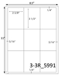 2 5/8 x 3 1/2 Rectangle White Label Sheet<BR><B>USUALLY SHIPS SAME DAY</B>