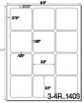 2 1/2 x 2 1/2 Square Natural Ivory Label Sheet<BR><B>USUALLY SHIPS SAME DAY</B>