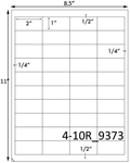 2 x 1 Rectangle White Label Sheet<BR><B>USUALLY SHIPS SAME DAY</B>