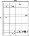 2 x 3/4 Rectangle White Label Sheet<BR><B>USUALLY SHIPS SAME DAY</B>