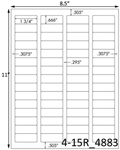 1 3/4 x 2/3 Rectangle  White Label Sheet<BR><B>USUALLY SHIPS SAME DAY</B>