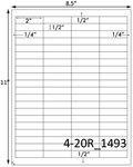 2 x 1/2 Rectangle White Label Sheet<BR><B>USUALLY SHIPS SAME DAY</B>