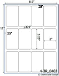 2 x 3 1/4  Rectangle  White Label Sheet<BR><B>USUALLY SHIPS SAME DAY</B>