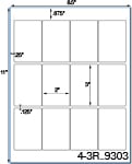 2 x 3 Rectangle Water-Resistant White Polyester Laser Label Sheet<BR><B>USUALLY SHIPS SAME DAY</B>