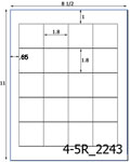1.8 x 1.8 Square White Label Sheet<BR><B>USUALLY SHIPS SAME DAY</B>
