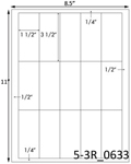 1 1/2 x 3 1/2 Rectangle  White Label Sheet<BR><B>USUALLY SHIPS SAME DAY</B>