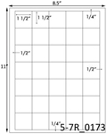 1 1/2 Square White Label Sheet<BR><B>USUALLY SHIPS SAME DAY</B>