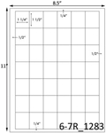 1 1/4 x 1 1/2 Rectangle  White Label Sheet<BR><B>USUALLY SHIPS SAME DAY</B>