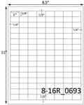 1 x 5/8 Rectangle White Label Sheet<BR><B>USUALLY SHIPS SAME DAY</B>