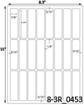 7/8 x 3 3/8 Rectangle White Label Sheet<BR><B>USUALLY SHIPS SAME DAY</B>