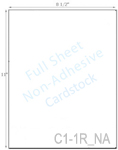 8 1/2 x 11 Non-adhesive Natural Ivory Cardstock...