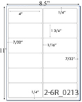 4 x 1 3/4 Rectangle Water-Resistant White Polyester Laser Label Sheet<BR><B>USUALLY SHIPS SAME DAY</B>
