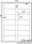 3 1/2 x 1 1/2 Rectangle Water-Resistant White Polyester Laser Label Sheet<BR><B>USUALLY SHIPS SAME DAY</B>